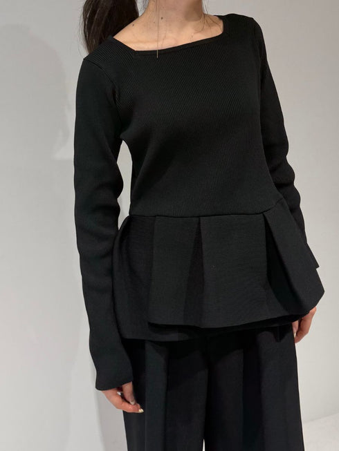 【 予約:2月中旬 】ペプラムニット /M261-97028