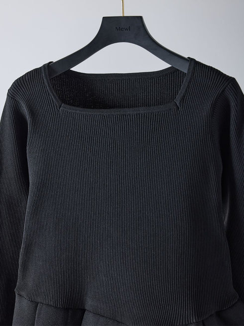 【 予約:2月中旬 】ペプラムニット /M261-97028