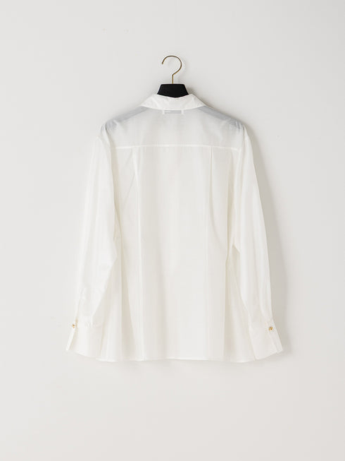【 予約:1月中旬 】SHEER CURVY SHIRT /M264-18167