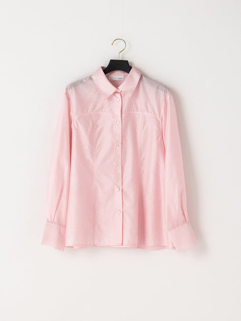 【 予約:1月中旬 】SHEER CURVY SHIRT /M264-18167
