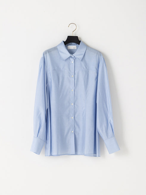 【 予約:1月中旬 】SHEER CURVY SHIRT /M264-18167