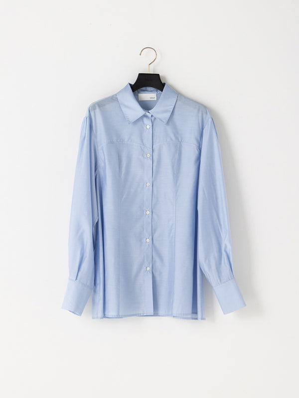 【 予約:1月中旬 】SHEER CURVY SHIRT /M264-18167