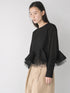 【 予約:1月中旬 】TULLE PEPLUM BLOUSE /M264-18168