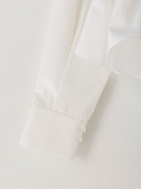 【 予約:1月中旬 】TULLE PEPLUM BLOUSE /M264-18168