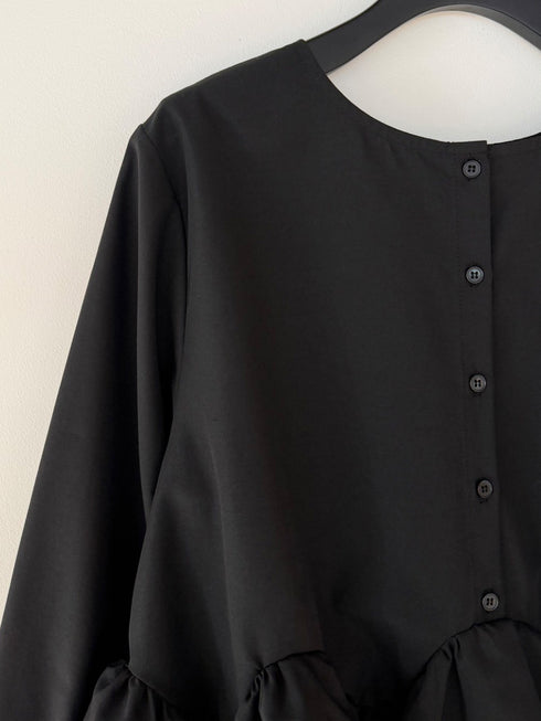 【 予約:1月中旬 】TULLE PEPLUM BLOUSE /M264-18168