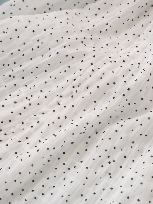 【 予約:1月中旬 】DOT SHEER CURVY SHIR /M264-18175