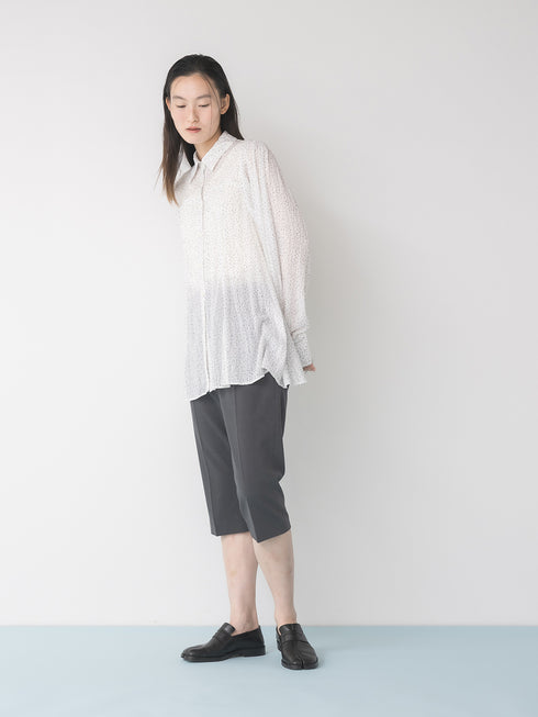 【 予約:1月中旬 】DOT SHEER CURVY SHIR /M264-18175