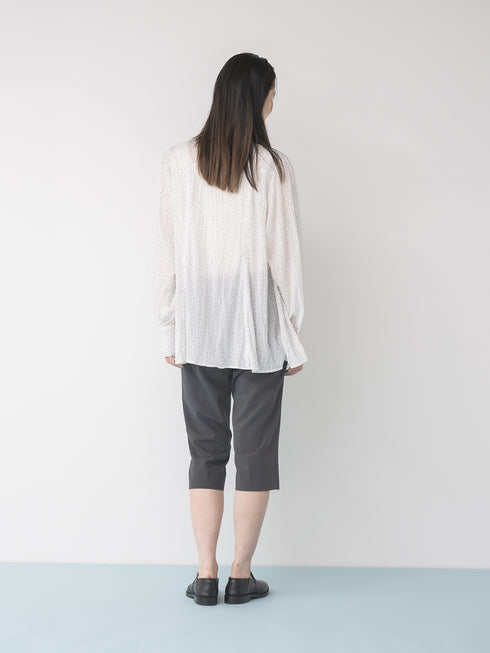 【 予約:1月中旬 】DOT SHEER CURVY SHIR /M264-18175