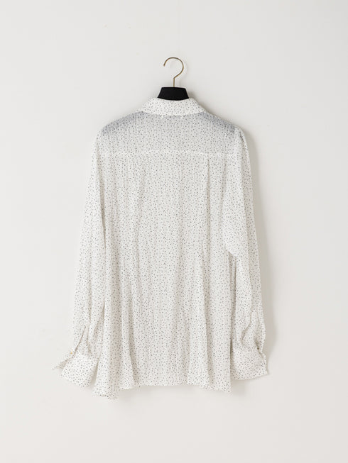【 予約:1月中旬 】DOT SHEER CURVY SHIR /M264-18175