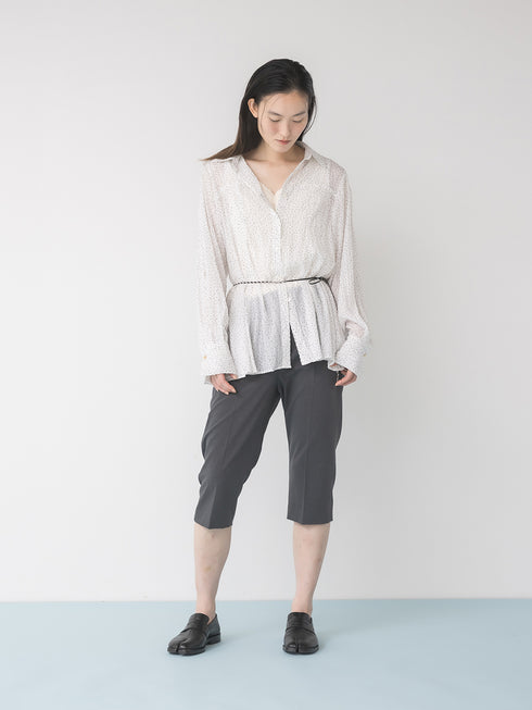 【 予約:1月中旬 】DOT SHEER CURVY SHIR /M264-18175