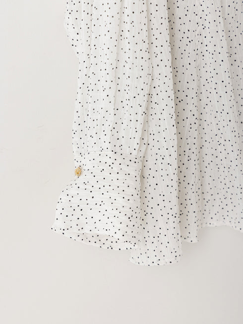 【 予約:1月中旬 】DOT SHEER CURVY SHIR /M264-18175