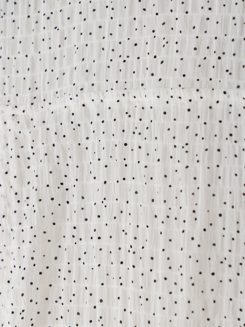 【 予約:1月中旬 】DOT SHEER CURVY SHIR /M264-18175