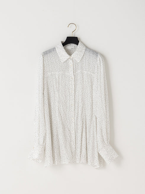 【 予約:1月中旬 】DOT SHEER CURVY SHIR /M264-18175