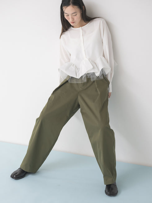 【 予約:1月中旬 】TRENCH CURVY PANTS /M264-38163
