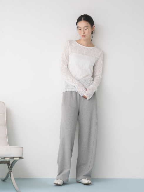 【 予約:1月中旬 】CURVY SWEAT PANTS /M264-38193