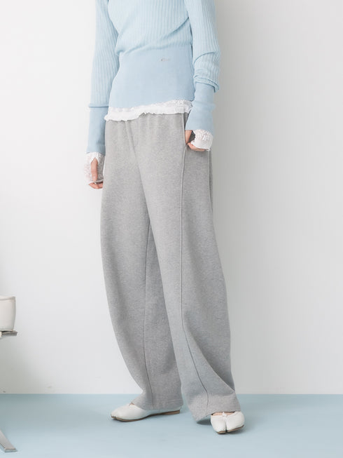 【 予約:1月中旬 】CURVY SWEAT PANTS /M264-38193