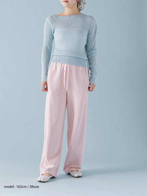 【 予約:1月中旬 】CURVY SWEAT PANTS /M264-38193
