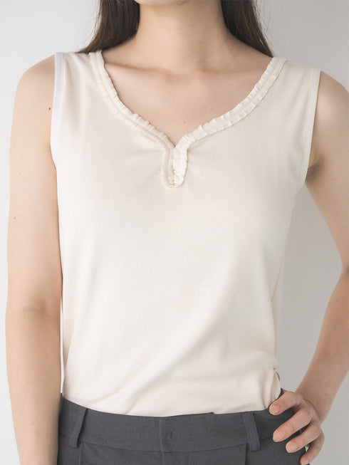 【 予約:1月中旬 】FRILL TANK TOP /M264-88189