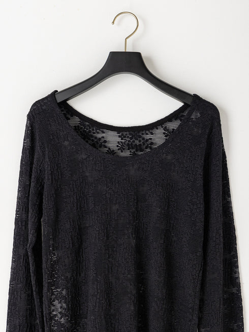【 予約:1月中旬 】LACE LONG SLEEVE TOP /M264-88190