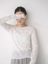 【 予約:1月中旬 】LACE LONG SLEEVE TOP /M264-88190