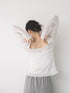 【 予約:1月中旬 】LACE LONG SLEEVE TOP /M264-88190
