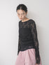 【 予約:1月中旬 】LACE LONG SLEEVE TOP /M264-88190