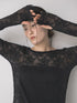 【 予約:1月中旬 】LACE LONG SLEEVE TOP /M264-88190