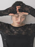 【 予約:1月中旬 】LACE LONG SLEEVE TOP /M264-88190