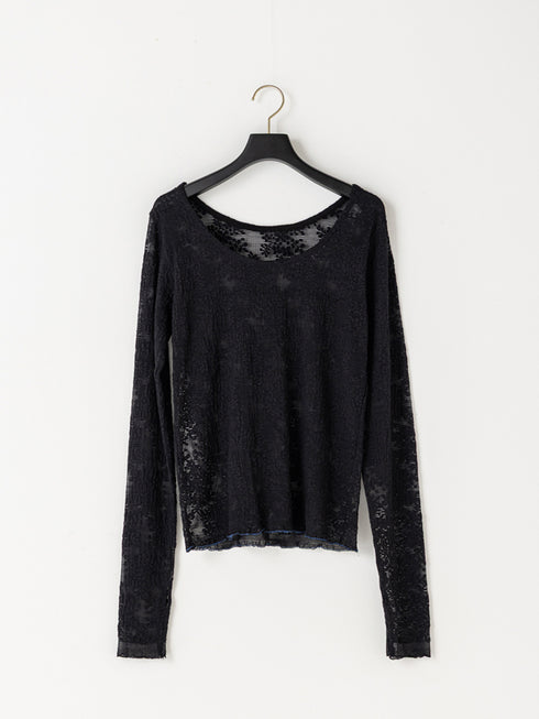 【 予約:1月中旬 】LACE LONG SLEEVE TOP /M264-88190