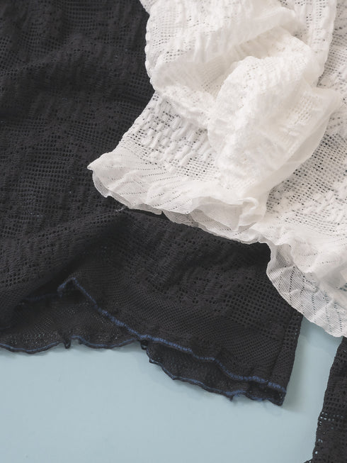 【 予約:1月中旬 】LACE LONG SLEEVE TOP /M264-88190