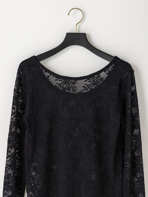 【 予約:1月中旬 】LACE LONG SLEEVE TOP /M264-88190
