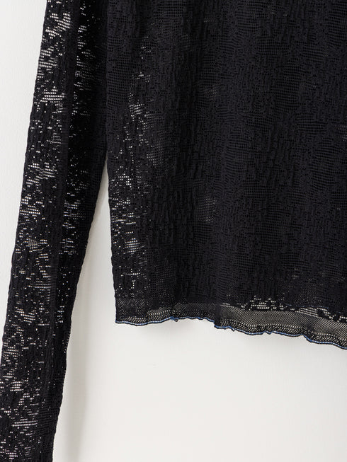【 予約:1月中旬 】LACE LONG SLEEVE TOP /M264-88190