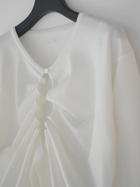 【 予約:1月中旬 】DRAWSTRING CARDIGAN /M264-98184