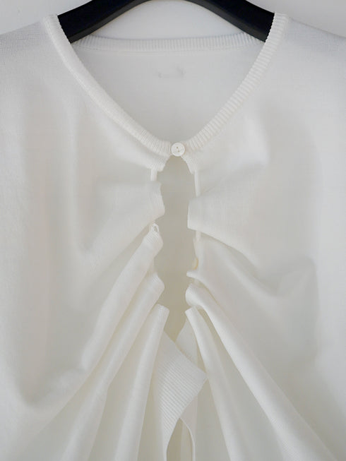 【 予約:1月中旬 】DRAWSTRING CARDIGAN /M264-98184