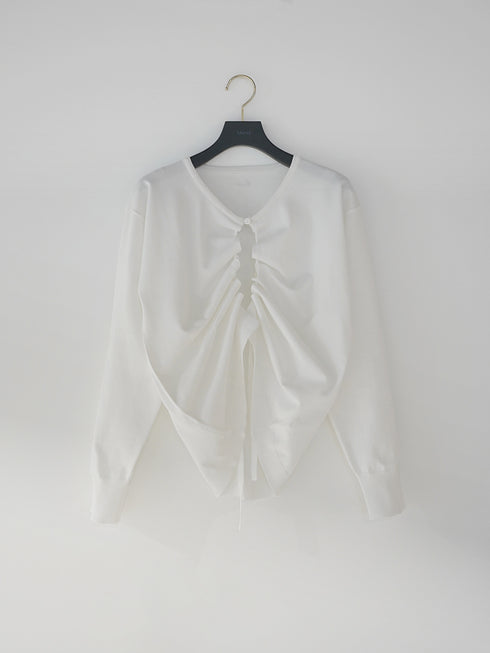 【 予約:1月中旬 】DRAWSTRING CARDIGAN /M264-98184