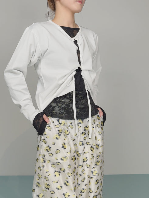 【 予約:1月中旬 】DRAWSTRING CARDIGAN /M264-98184