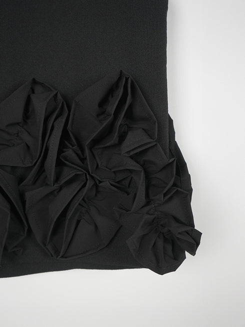 【 予約:1月中旬 】PEPLUM KNIT VEST /M264-98185
