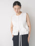 【 予約:1月中旬 】PEPLUM KNIT VEST /M264-98185