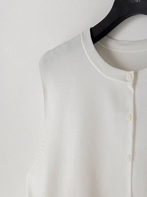 【 予約:1月中旬 】PEPLUM KNIT VEST /M264-98185