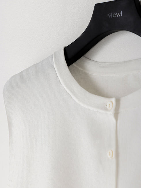 【 予約:1月中旬 】PEPLUM KNIT VEST /M264-98185