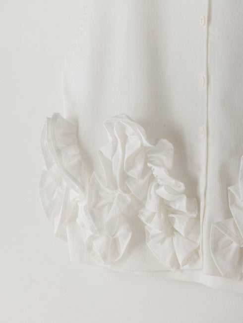 【 予約:1月中旬 】PEPLUM KNIT VEST /M264-98185