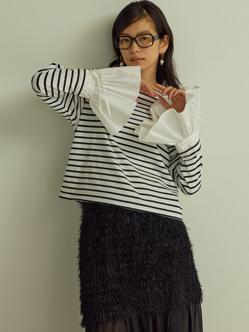 シャツスリーブボーダーTOPS /M251-85103-3