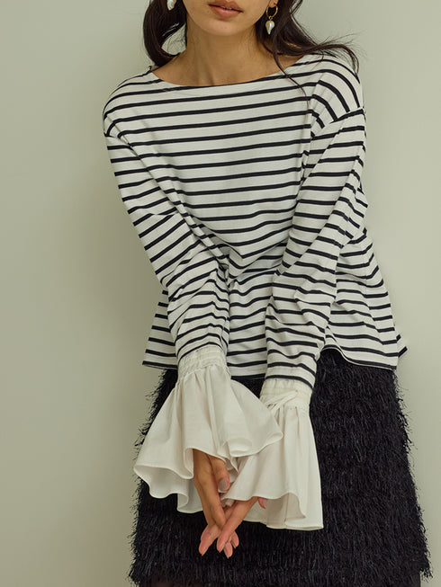 シャツスリーブボーダーTOPS /M251-85103-4