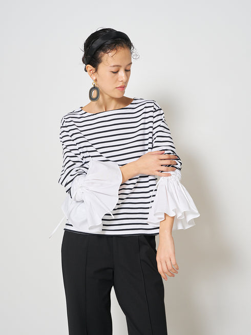 シャツスリーブボーダーTOPS /M251-85103-4