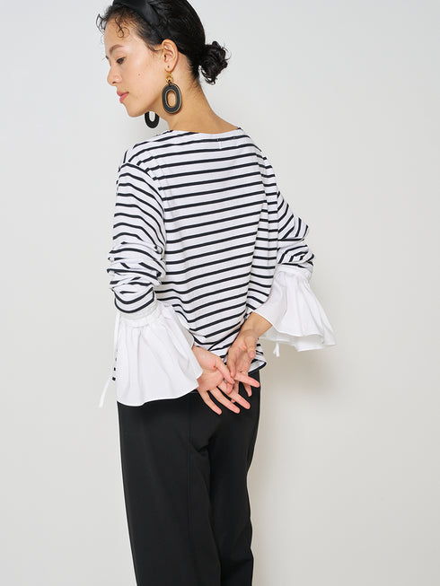 シャツスリーブボーダーTOPS /M251-85103-4