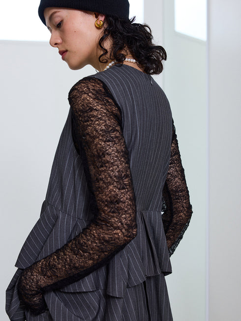 【 予約:11月上~中旬 】レースロングスリーブTOPS /M253-83021-3