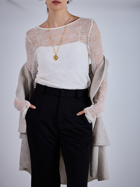 【 予約:11月上~中旬 】レースロングスリーブTOPS /M253-83021-3