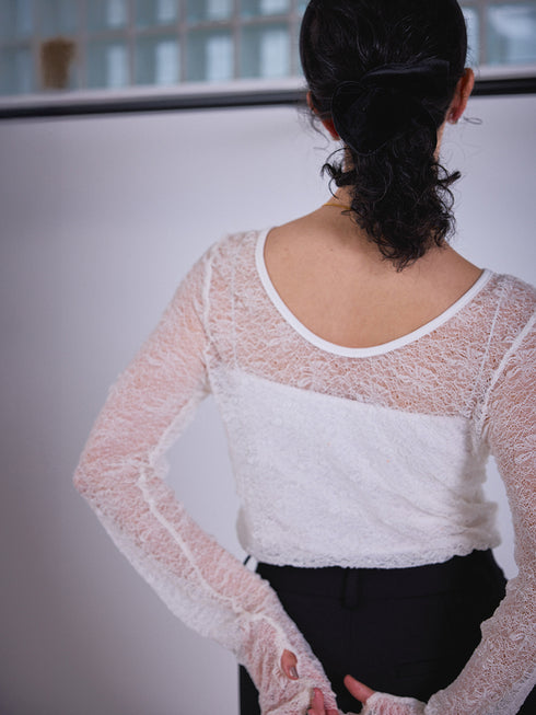 【 予約:11月上~中旬 】レースロングスリーブTOPS /M253-83021-3