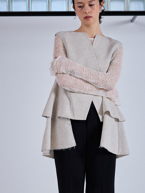 【 予約:11月上~中旬 】レースロングスリーブTOPS /M253-83021-3