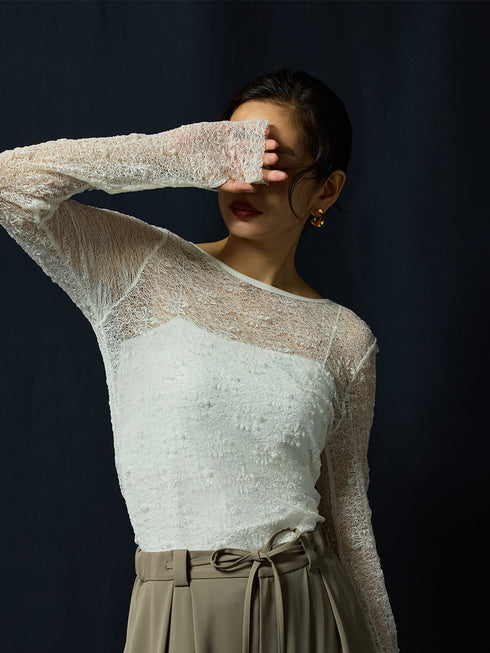 レースロングスリーブTOPS /M253-83021-3